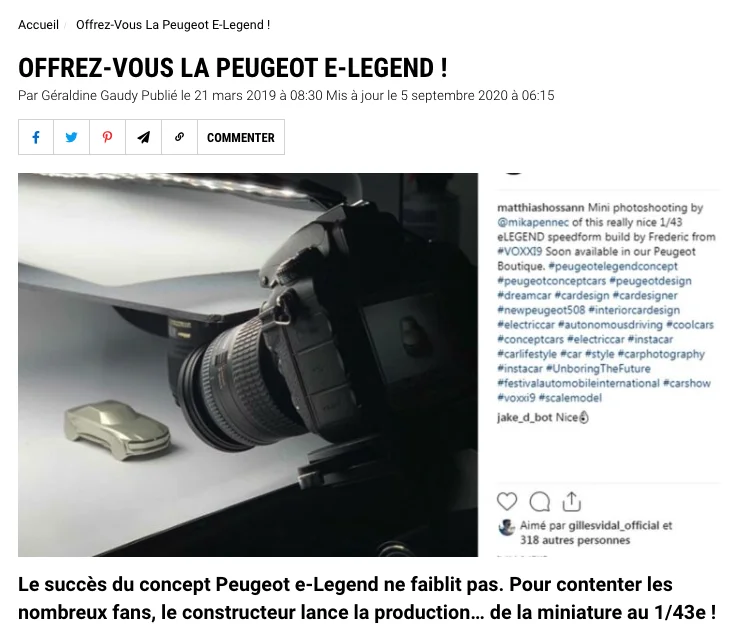 Article Autoplus e-legend pour voxxi9